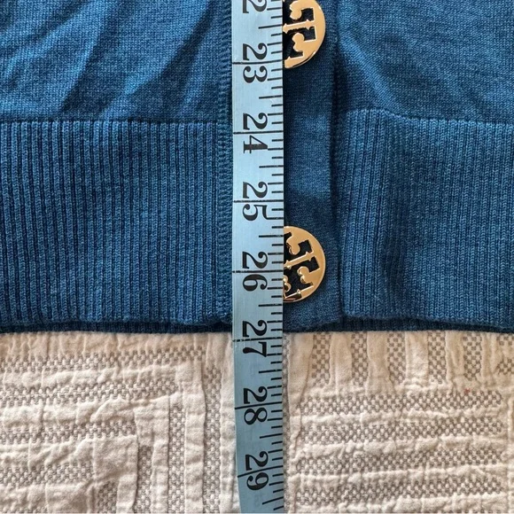 Tory Burch Merino Wool Cardigan – Winter Teal 💙✨ - Picture 10 of 12